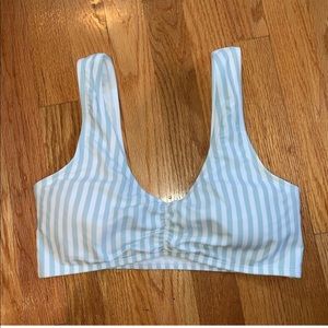 Hollister mint and white striped bikini top